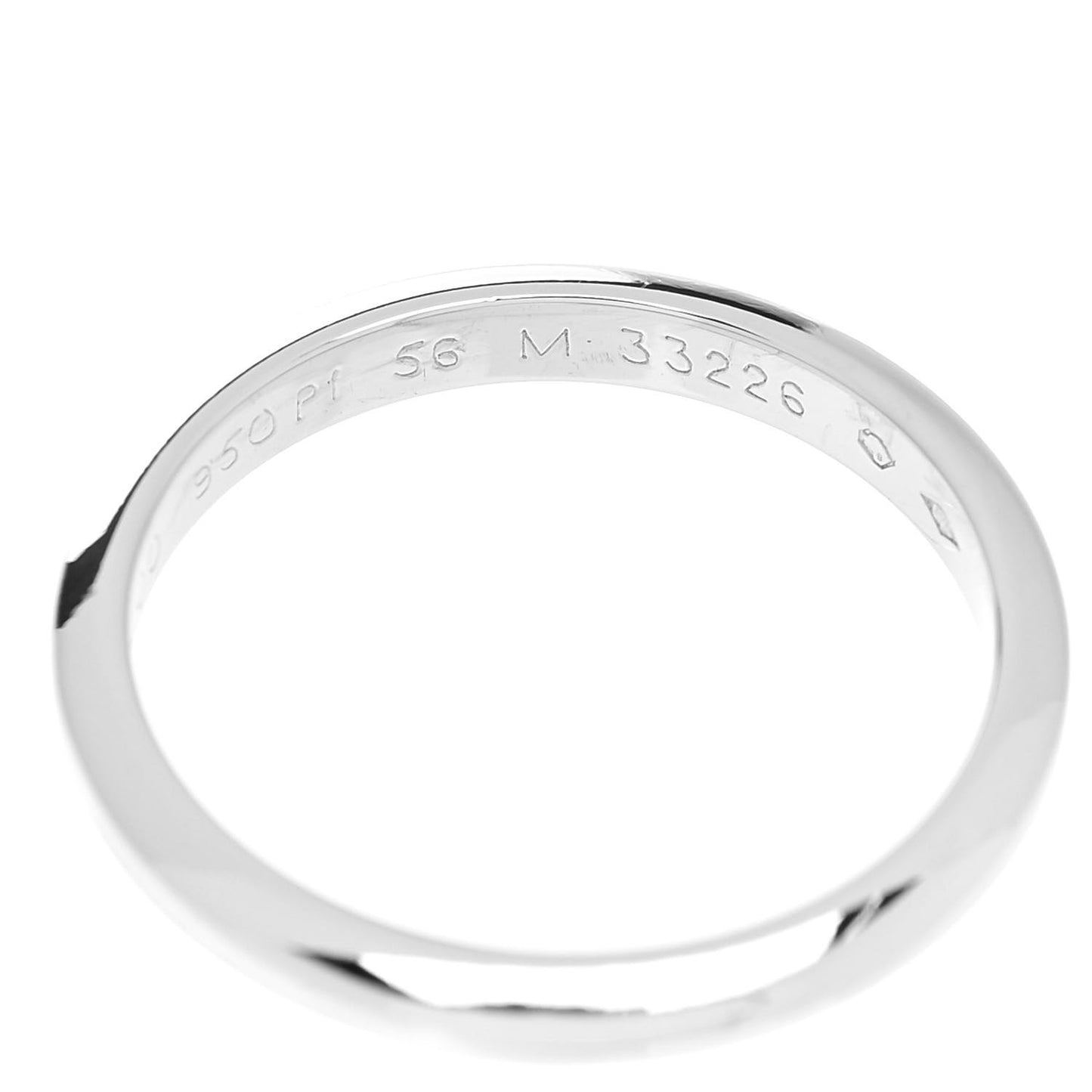 Platinum 3mm Declaration Wedding Band Ring 56 7.5