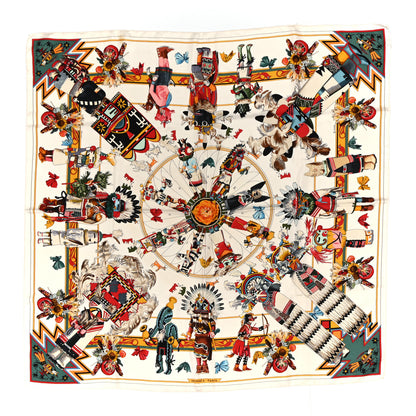 Hermes Silk Kachinas Wash Scarf 90 1 of 6