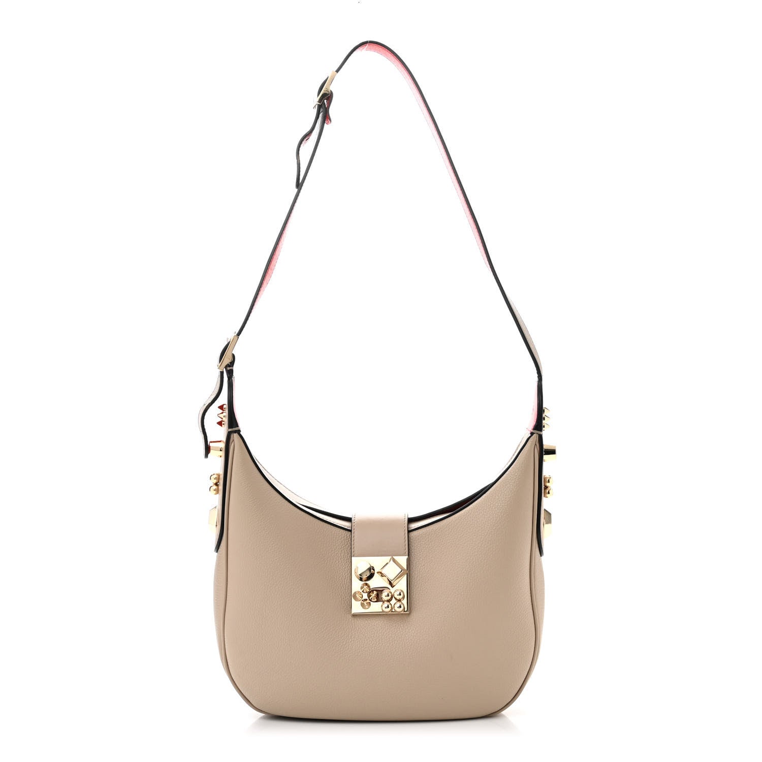 Christian Louboutin Grained Calfskin Carasky Shoulder Bag Feve 1 of 14