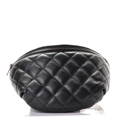 Chanel Lambskin Quilted Waist Belt Bag Black 1 of 5