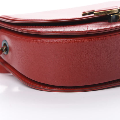 Chanel Shiny Calfskin Goatskin Quilted Small Coco Curve Messenger Flap Red 7 of 12