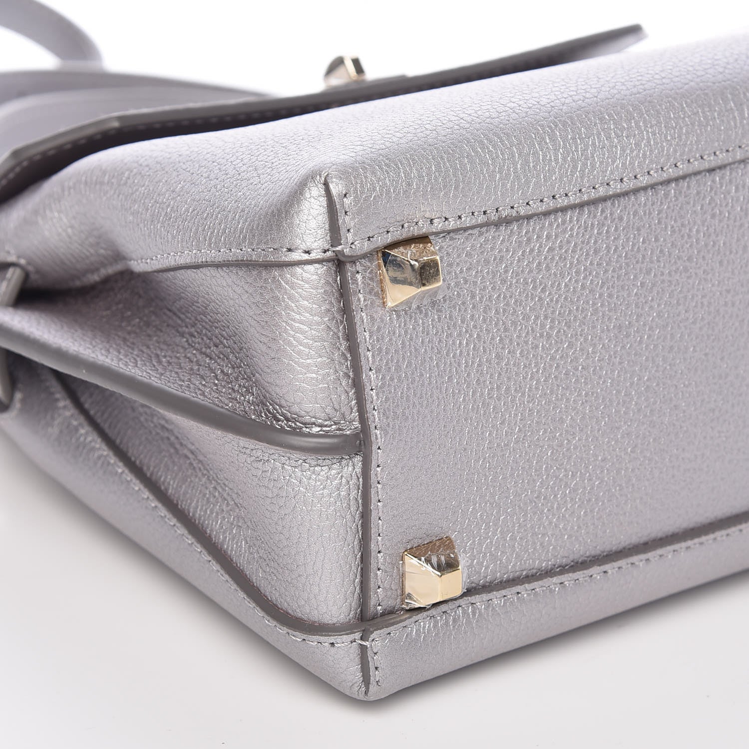 MCM Grained Calfskin Milla Crossbody Spike Silver 6 of 7