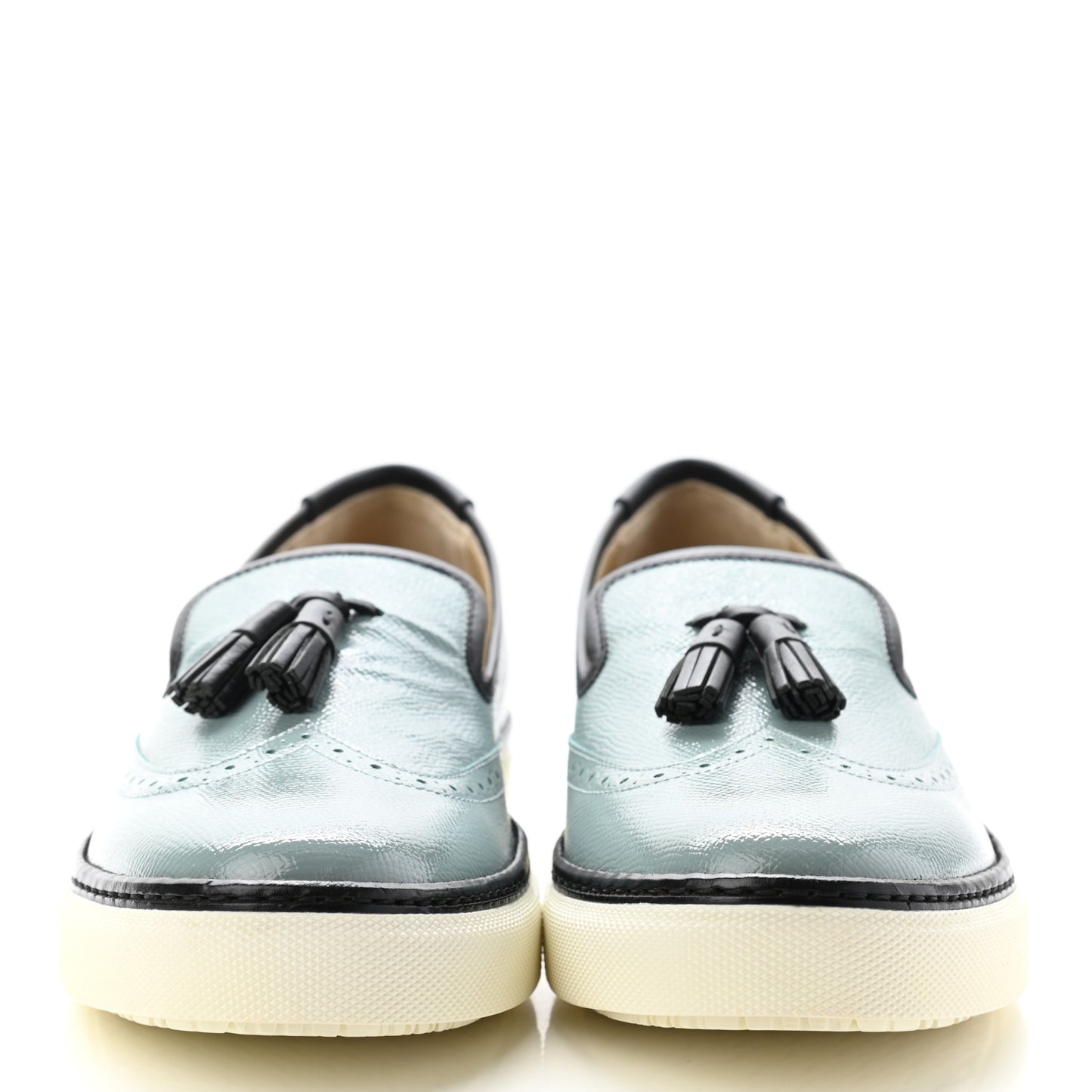 Patent Epsom Esprit Ghillies Tassel Loafers 40