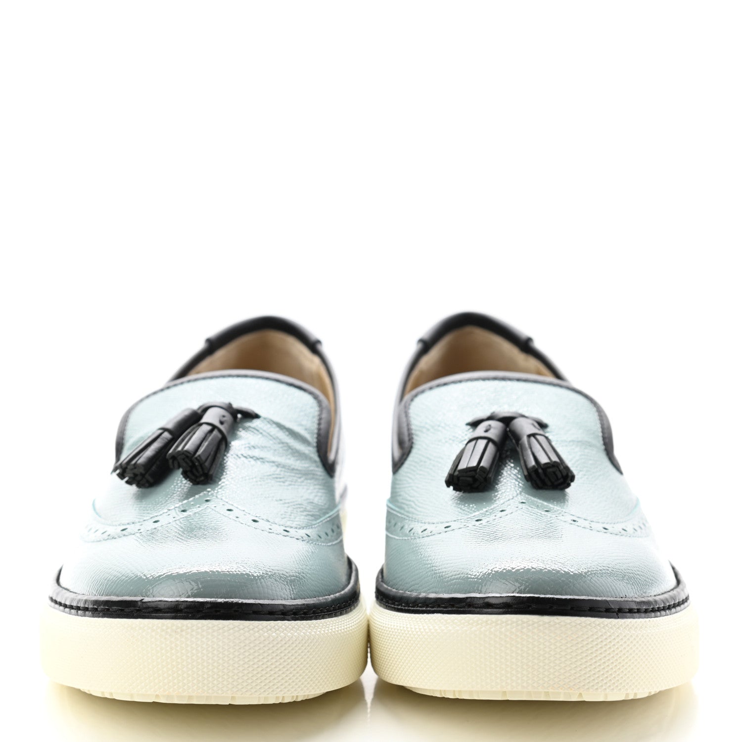 Hermes Patent Epsom Esprit Ghillies Tassel Loafers 40 2 of 8