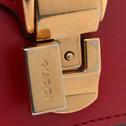 Gucci Calfskin Mini Sylvie Chain Shoulder Bag Hibiscus Red 14 of 15