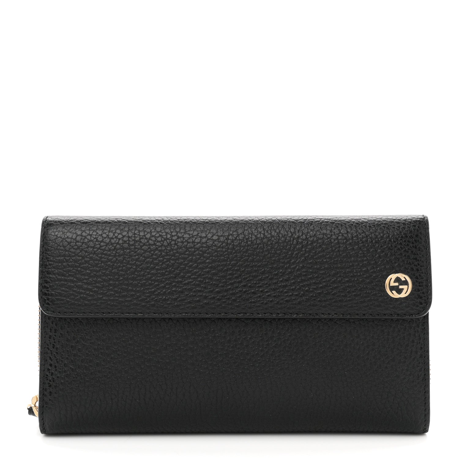 Gucci Dollar Calfskin Interlocking G Continental Wallet Black 1 of 8