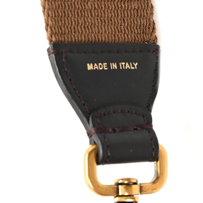 Fendi Ribbon Vitello Century FF 1974 Flat Studded Strap You Fango Marrone Ebano 4 of 4