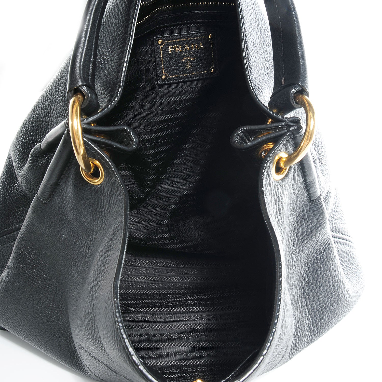 Prada Vitello Daino Hobo Nero Black 7 of 10