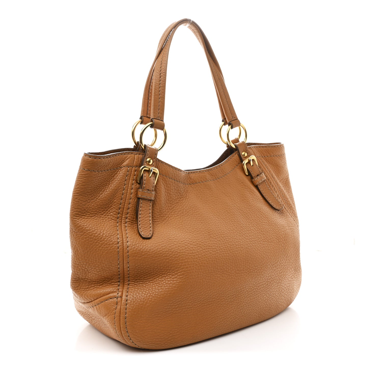 Vitello Daino Shoulder Bag Caramel