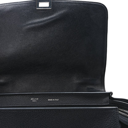 Celine Drummed Calfskin Suede Small Trapeze Black 12 of 15