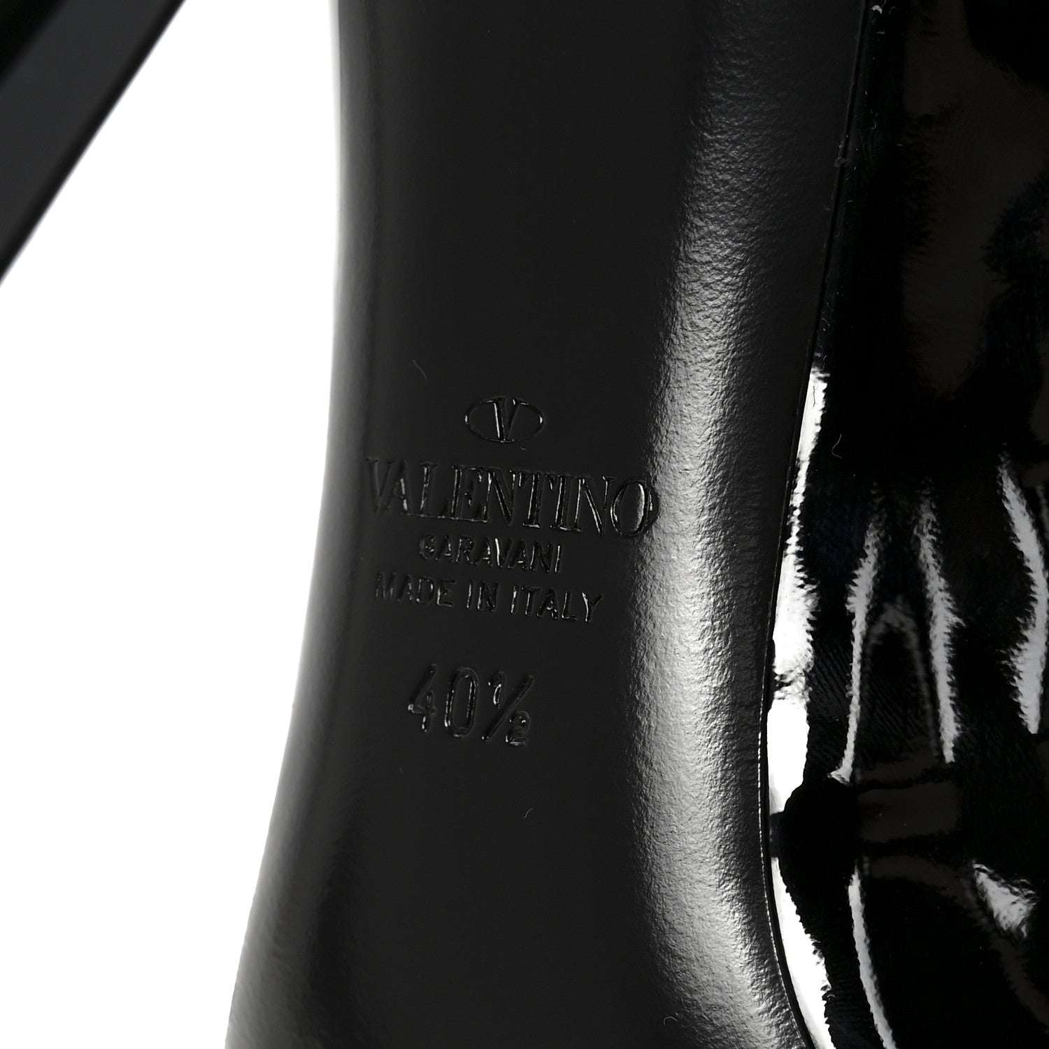 Valentino Garavani Patent Tonal One Stud 100mm Pumps 40.5 Black 7 of 9