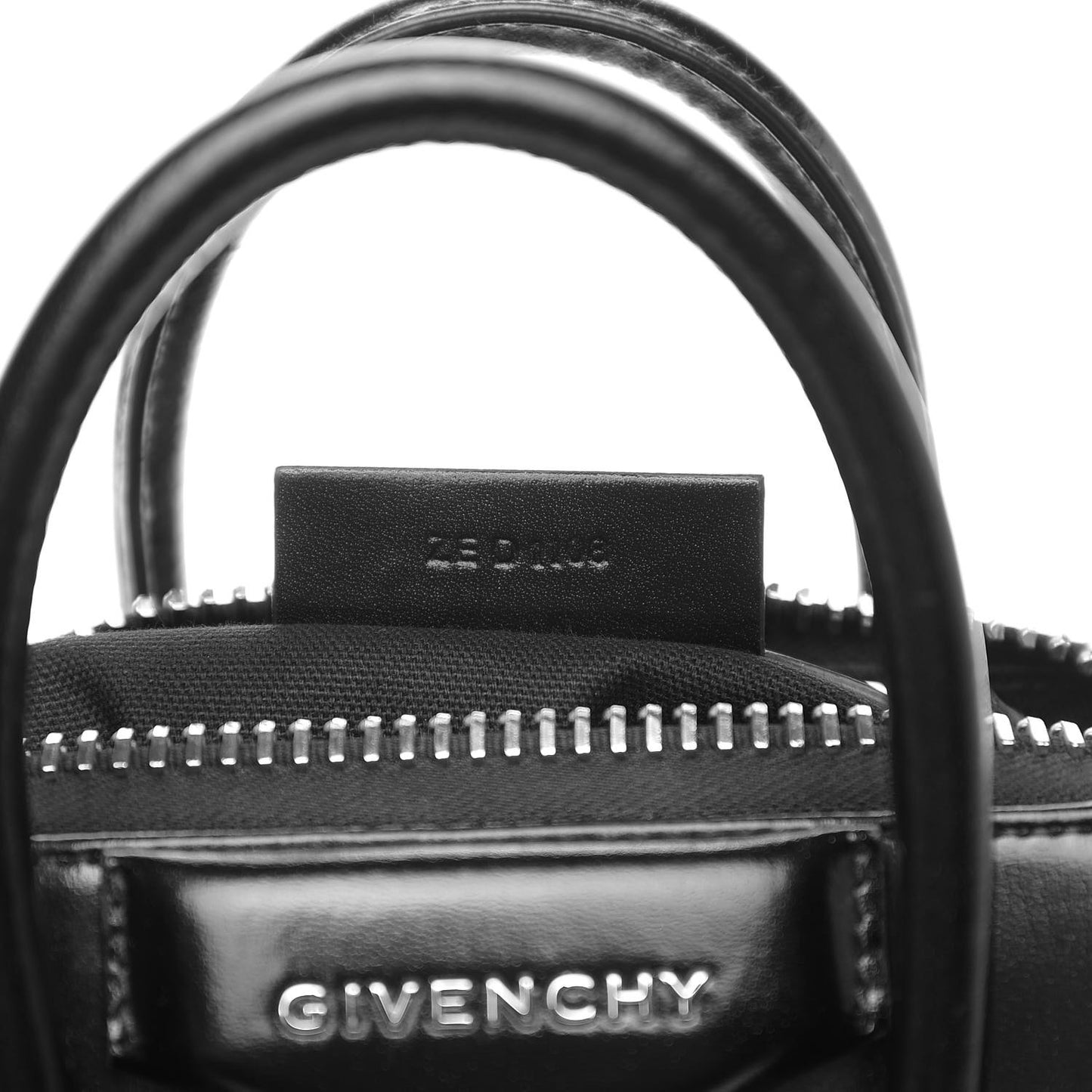Shiny Lord Calfskin Mini Antigona Black