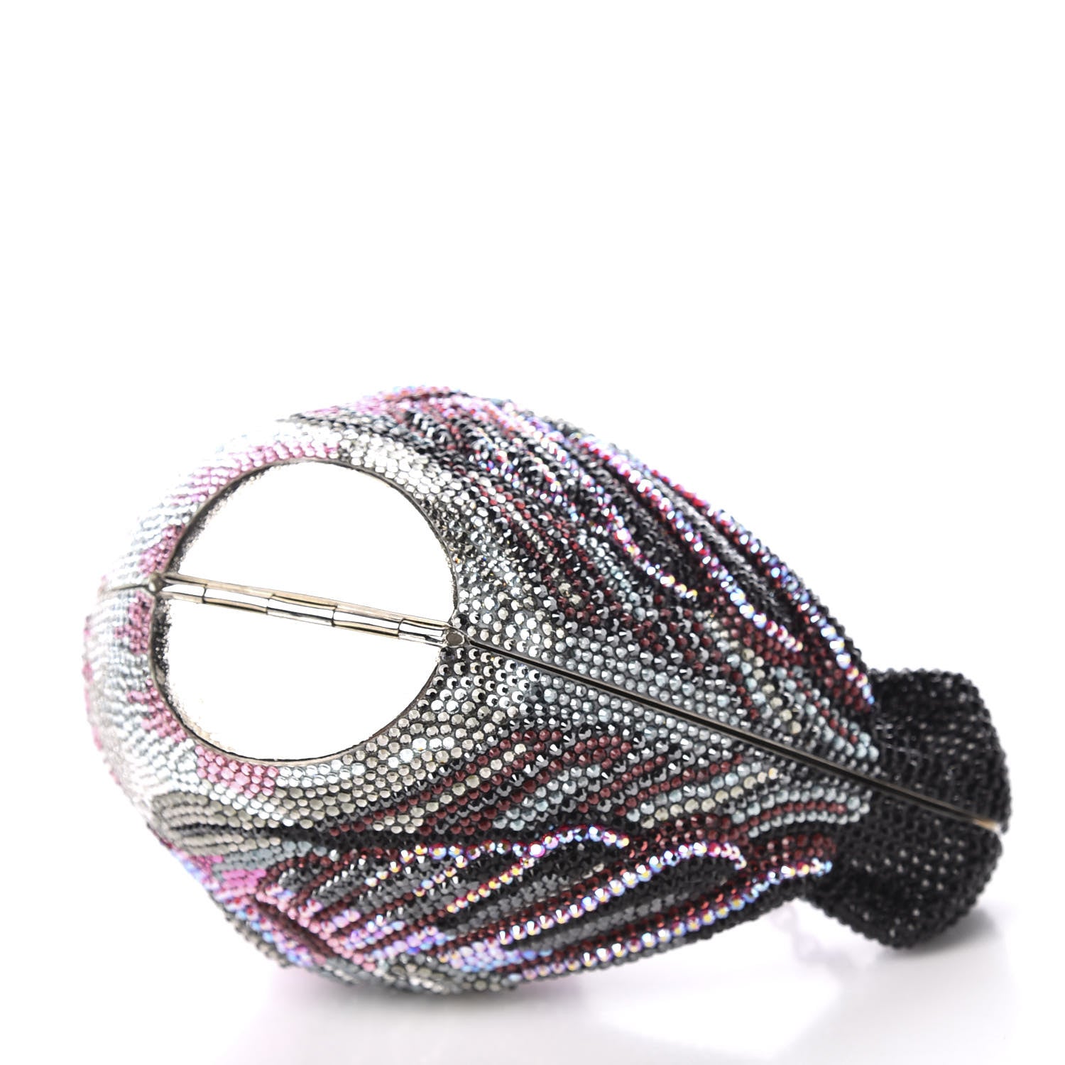 Judith Leiber Swarovski Crystal Bird Minaudiere Clutch Pink Multicolor 8 of 14