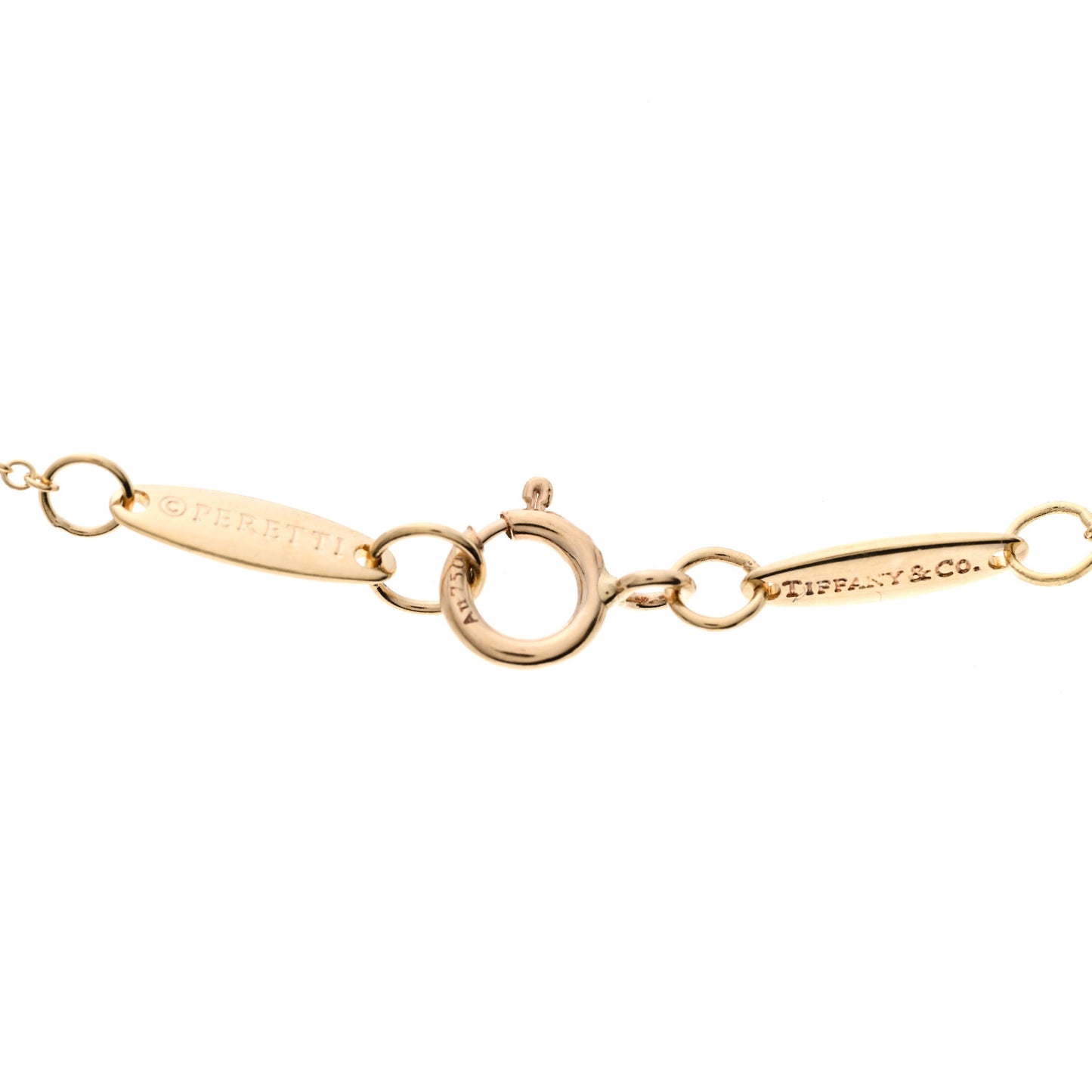 18K Yellow Gold 6.5mm Elsa Peretti Bean Pendant Necklace
