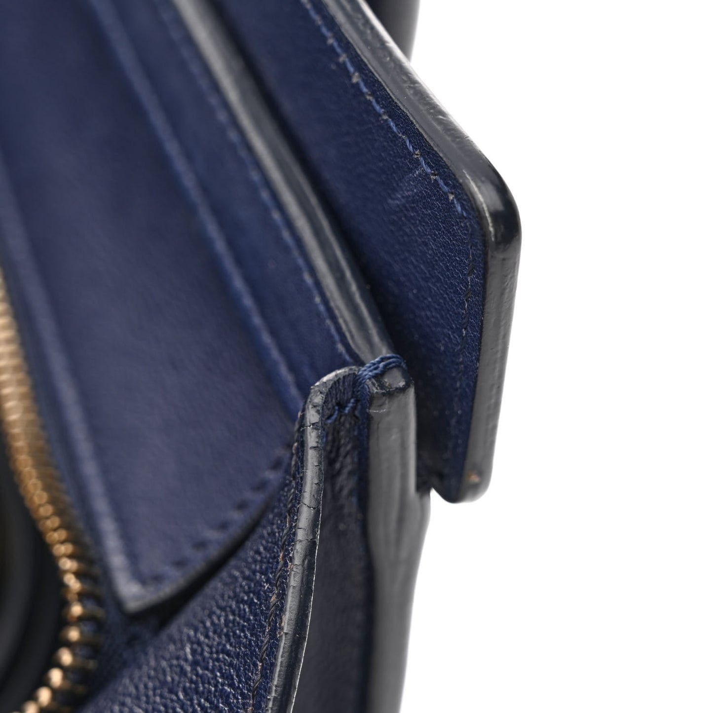 Smooth Calfskin Nano Luggage Navy Blue