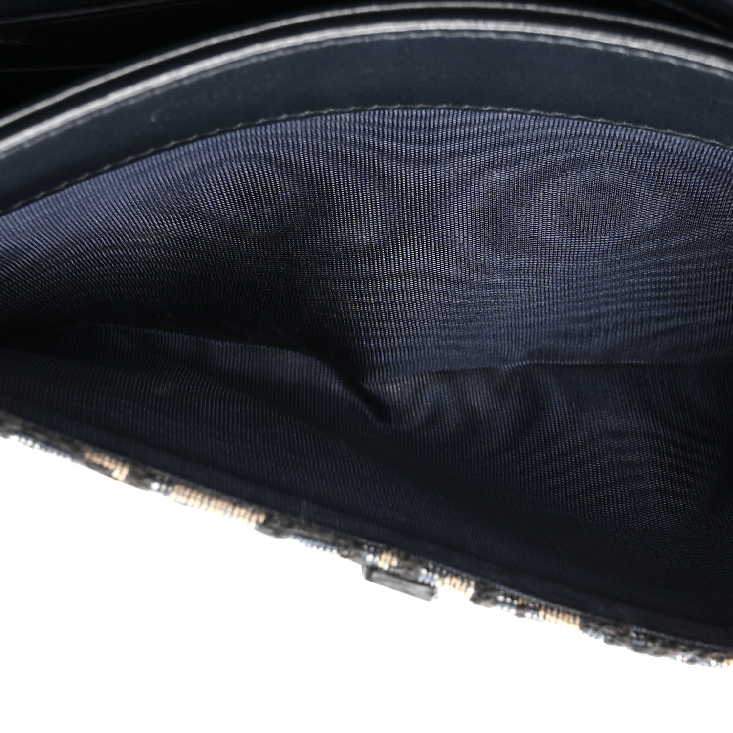Christian Dior CHRISTIAN DIOR Oblique Saddle Chain Long Wallet Blue 7 of 18