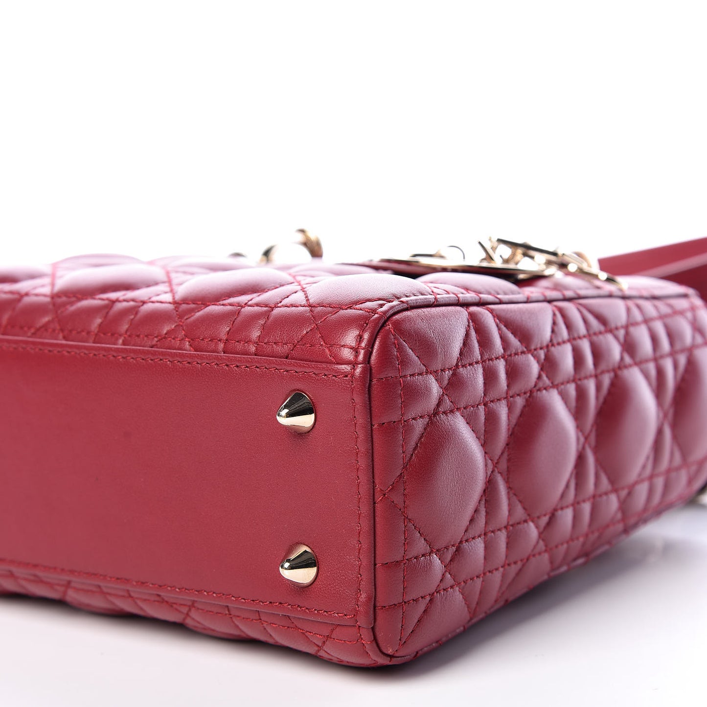 Lambskin Cannage Small My Lady Dior Red