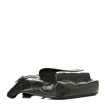 Gucci Calfskin GG Tennis Embossed Pocket Belt Bag Black 4 of 10