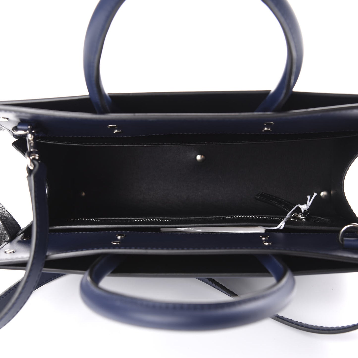 Smooth Calfskin Small Horizon Satchel Navy