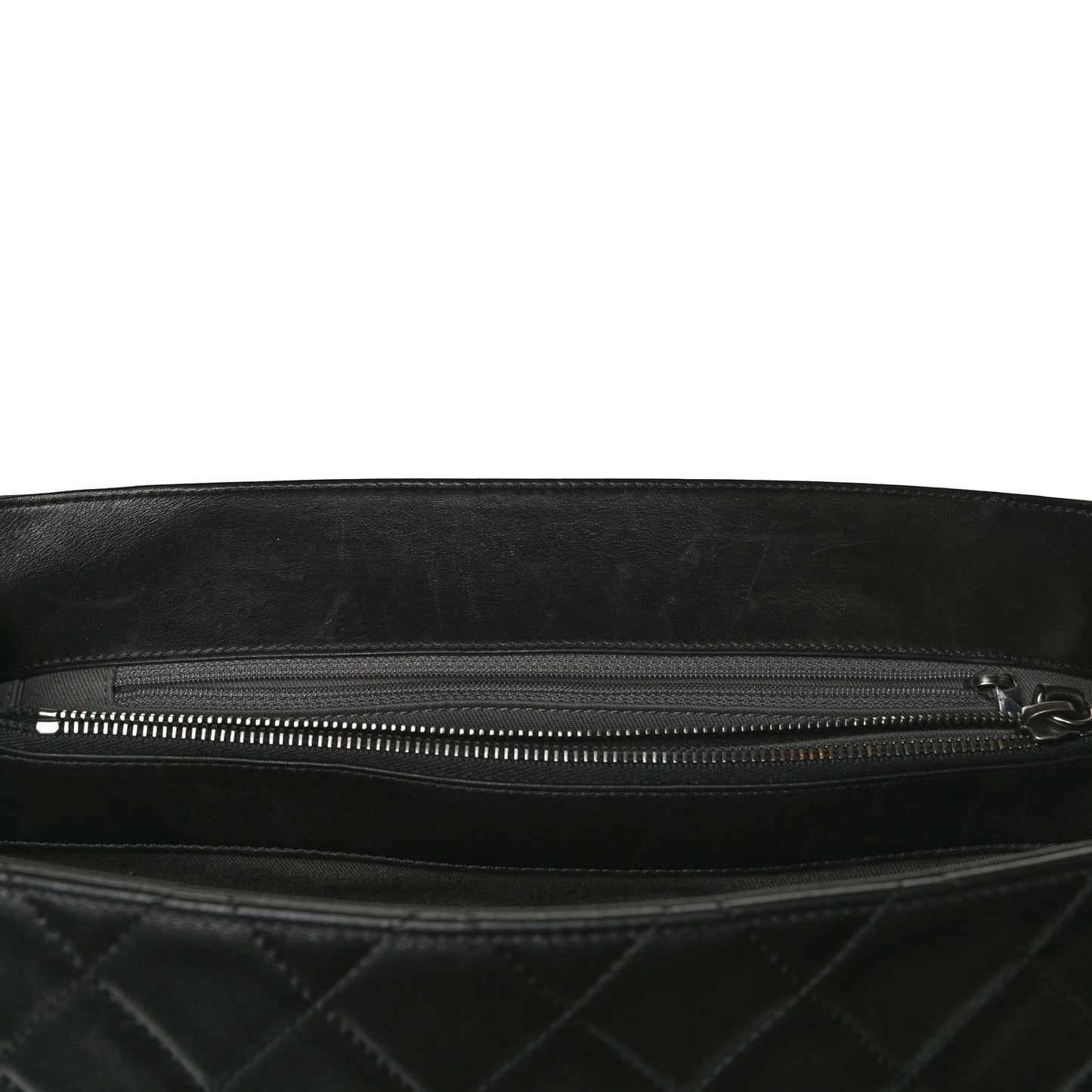 Lambskin Quilted Large Antik Boy Flap Black