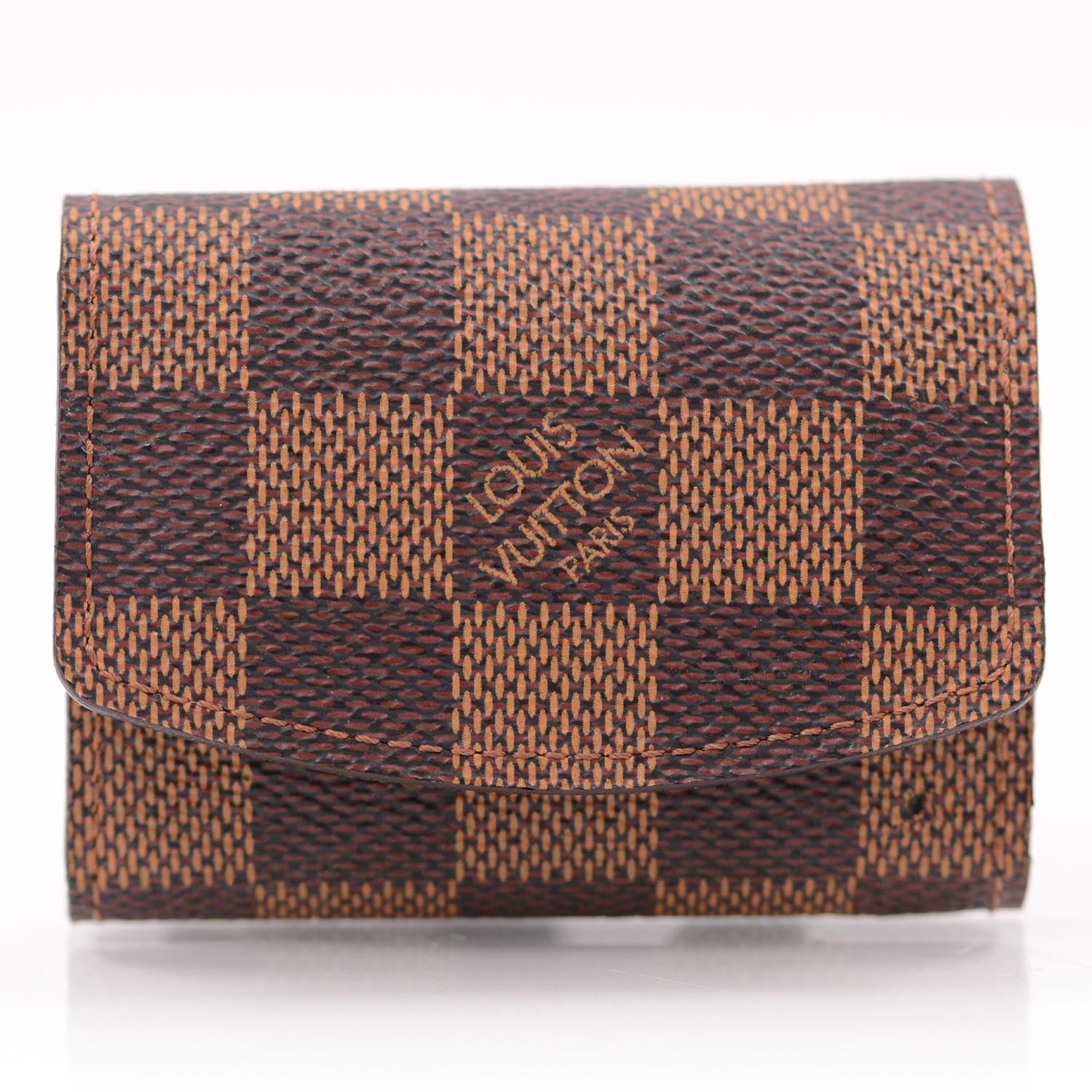 Louis Vuitton Silver Motif Cufflinks w Damier Case 8 of 8
