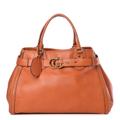 Gucci Calfskin Large GG Running Tote Orange 1 of 19
