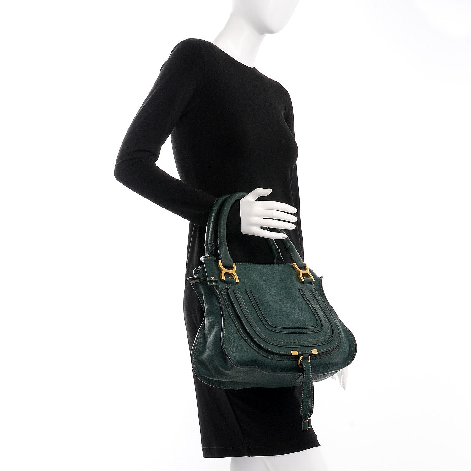 Chloe Calfskin Medium Marcie Satchel Epicea 3 of 8