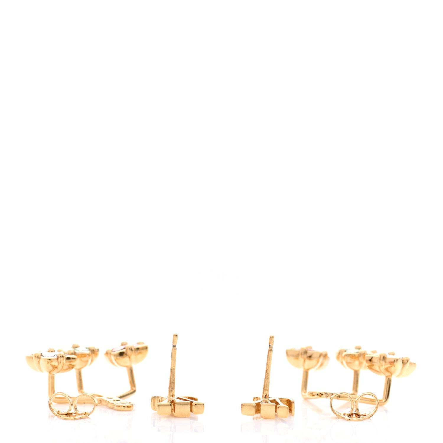 Louis Vuitton Metal Crystal Loulougram Earrings Multicolor 3 of 4