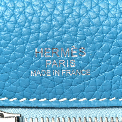 Hermes Veau Doblis Taurillon Clemence Evergrain Ghillies Kelly Retourne 32 Turquoise Ciel 24 of 38
