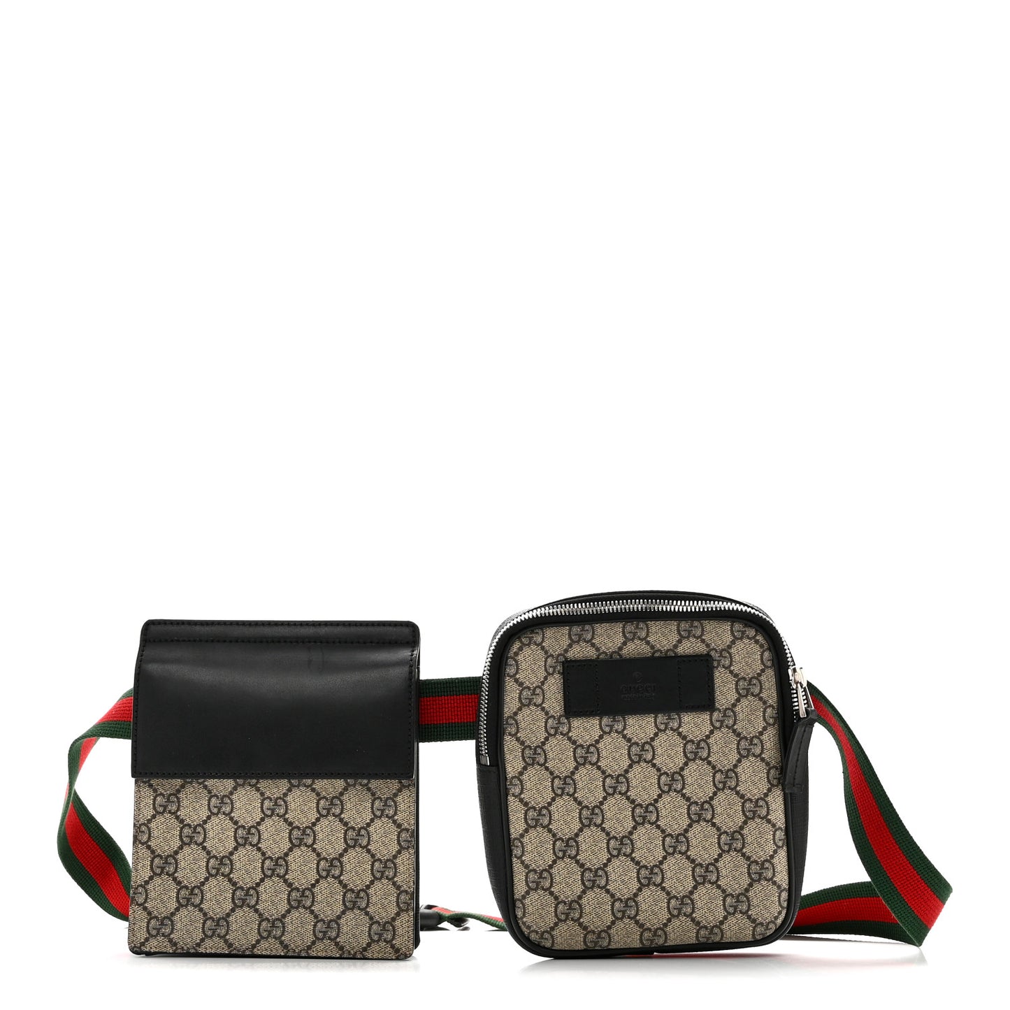 GG Supreme Monogram Web Belt Bag Black