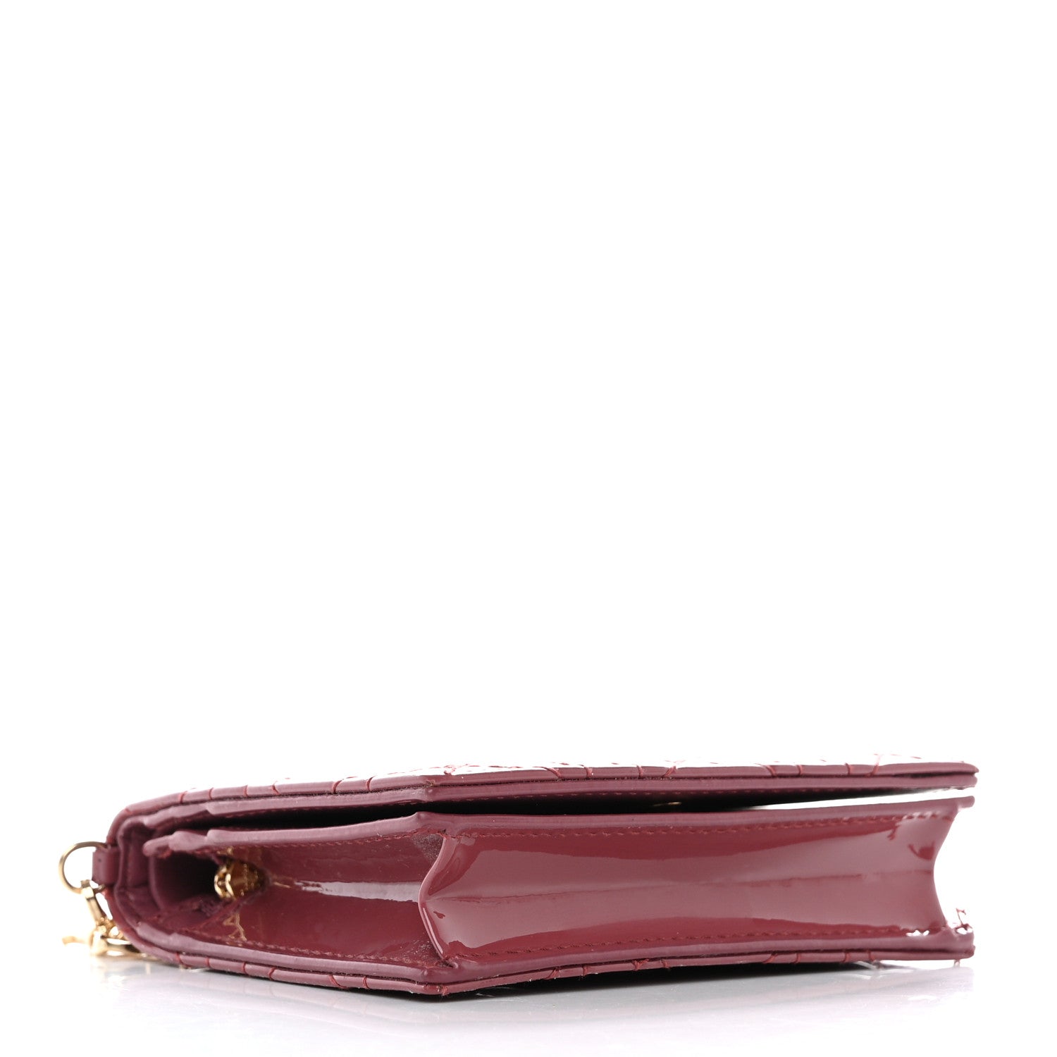 Christian Dior Patent Cannage Mini Lady Dior Wallet Mallow Rose 4 of 8