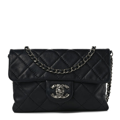 Chanel Lambskin Quilted Mini Mineral Nights Flap Crossbody Bag Black 1 of 8