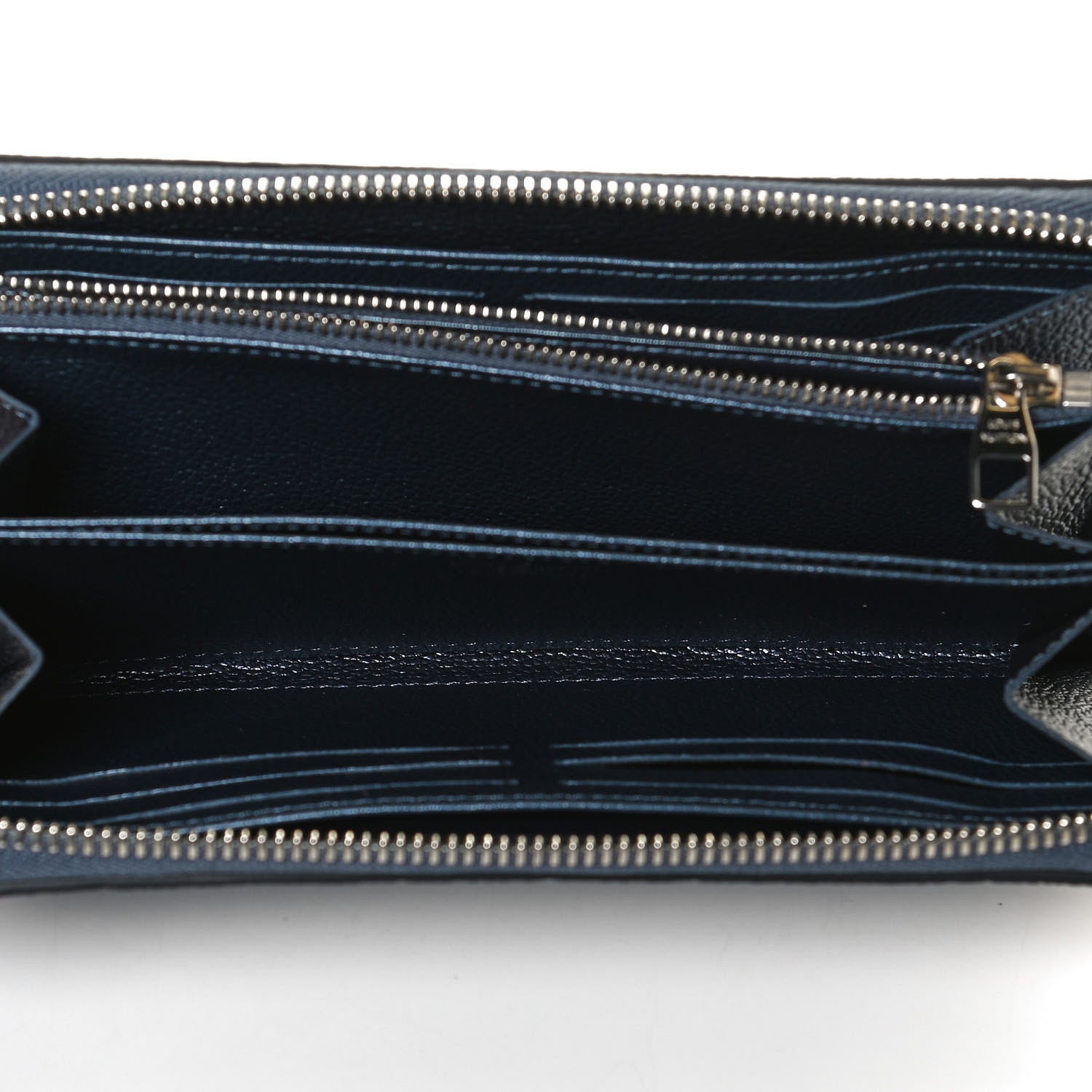Louis Vuitton Metallic Empreinte Monogram Zippy Wallet Navy Nacre 5 of 9