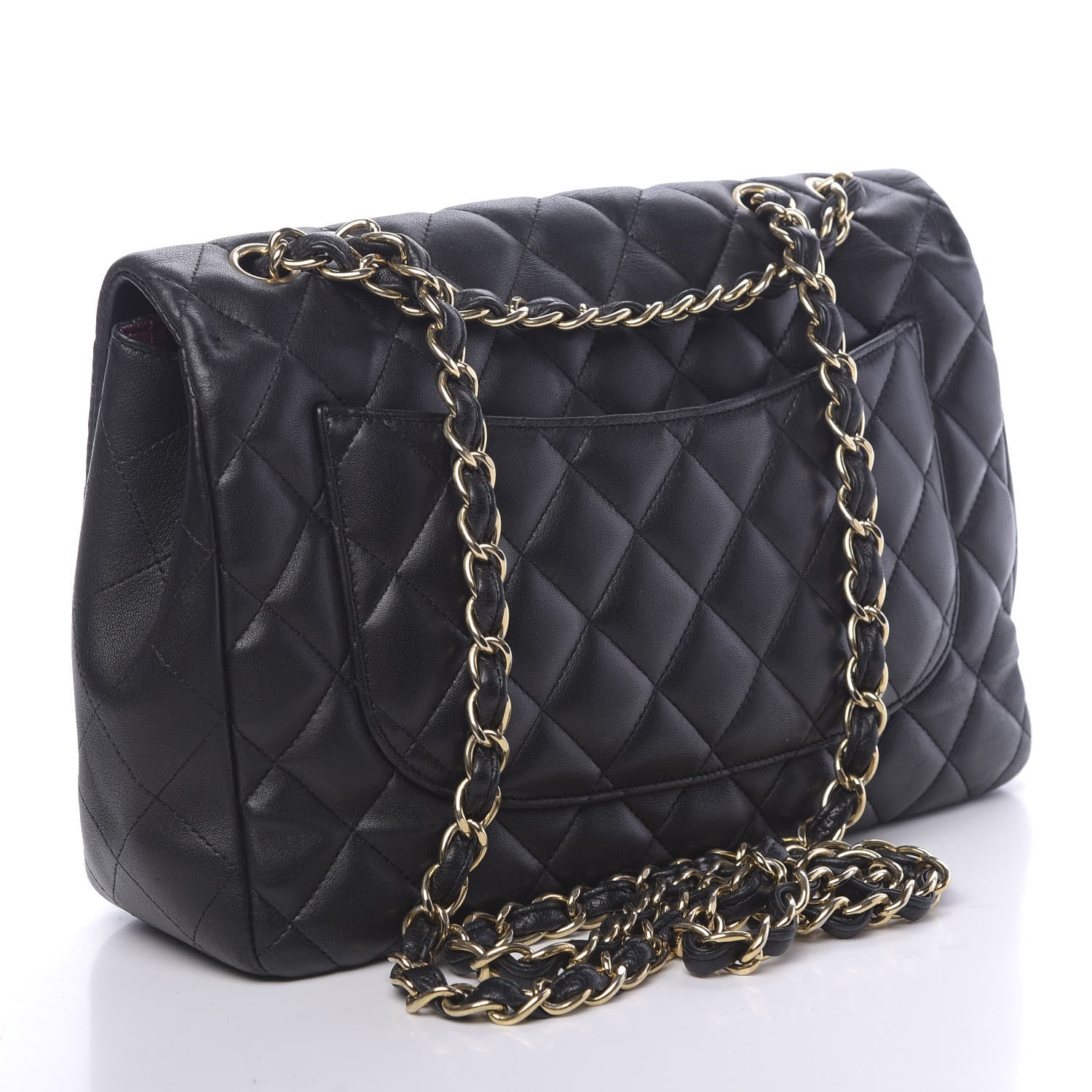 Chanel Lambskin Quilted Jumbo Single Flap Black 2 of 11