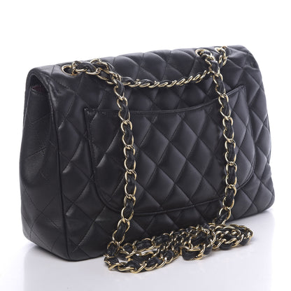 Chanel Lambskin Quilted Jumbo Single Flap Black 2 of 11