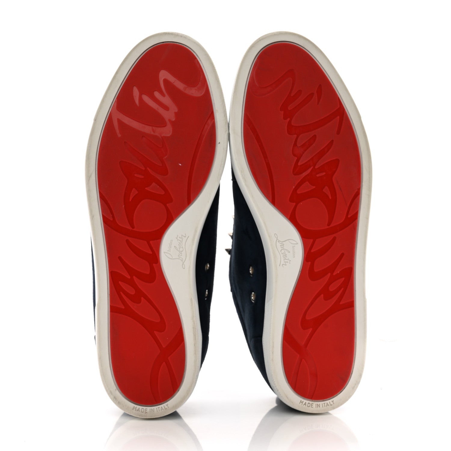 Christian Louboutin Suede Mens Fique A Vontade Sneakers 44.5 Blue 5 of 11