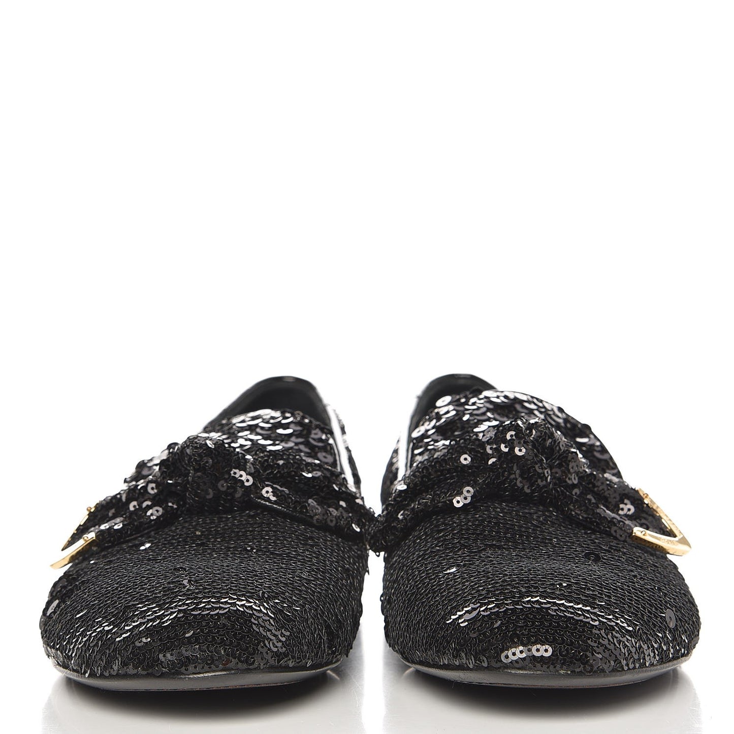 Sequin Loafers 37.5 Black