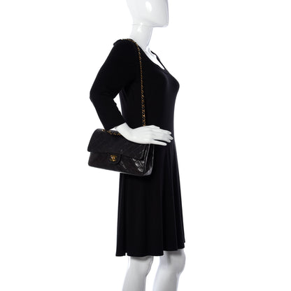 Chanel Lambskin Quilted Medium Double Flap Black 2 of 13