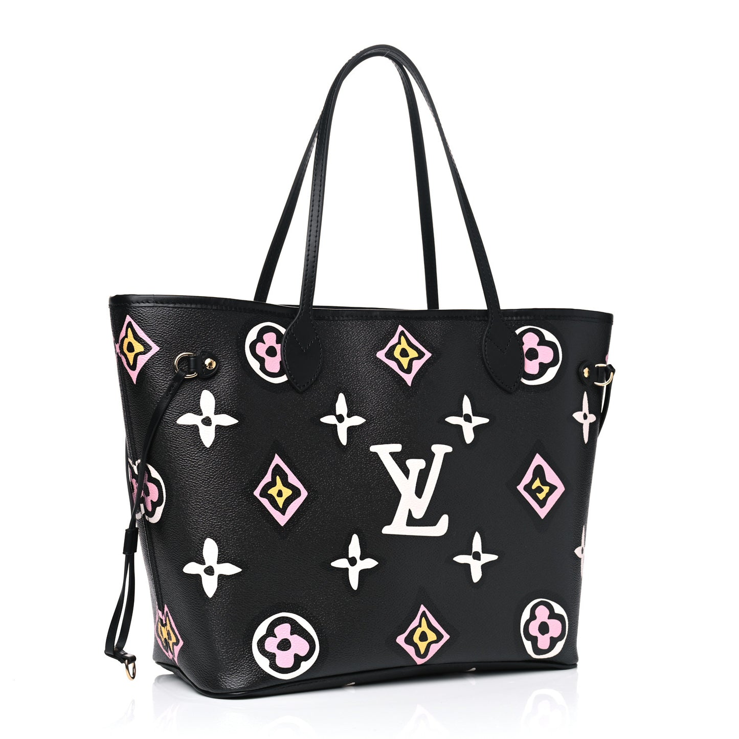 Monogram Giant Wild At Heart Neverfull MM Black