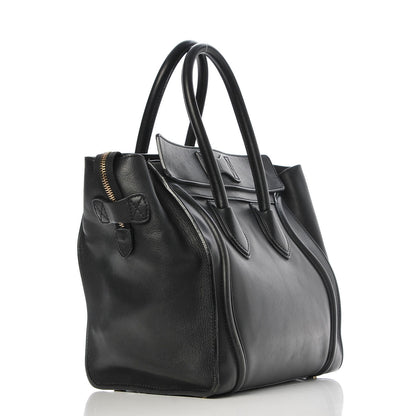 Celine Smooth Calfskin Mini Luggage Black 3 of 11