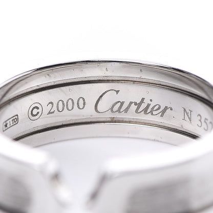 Cartier 18K White Gold 6.5mm C De Ring 54 6.75 4 of 5