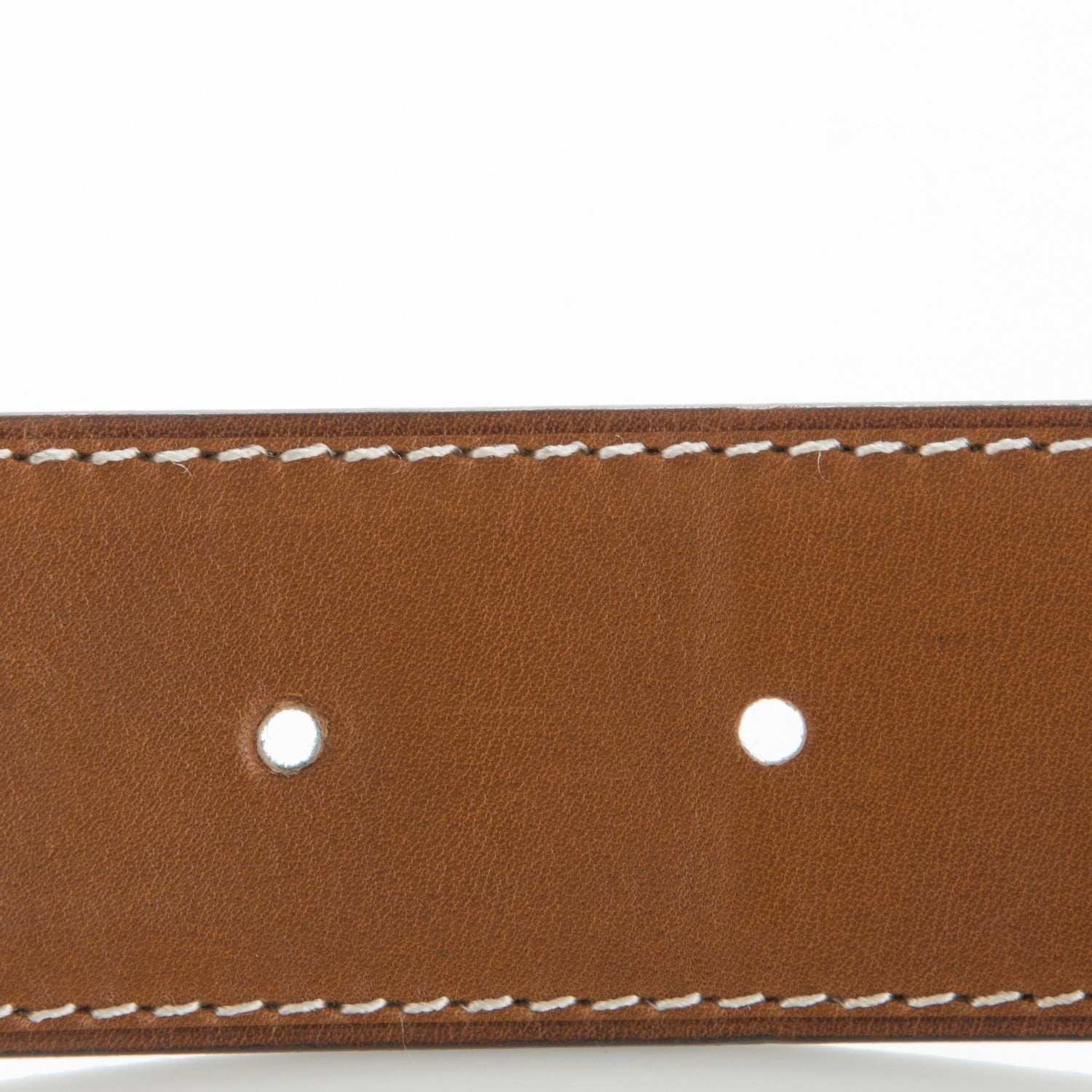 Hermes Barenia Chamonix 32mm Quizz H Belt 85 Fauve Black 3 of 5