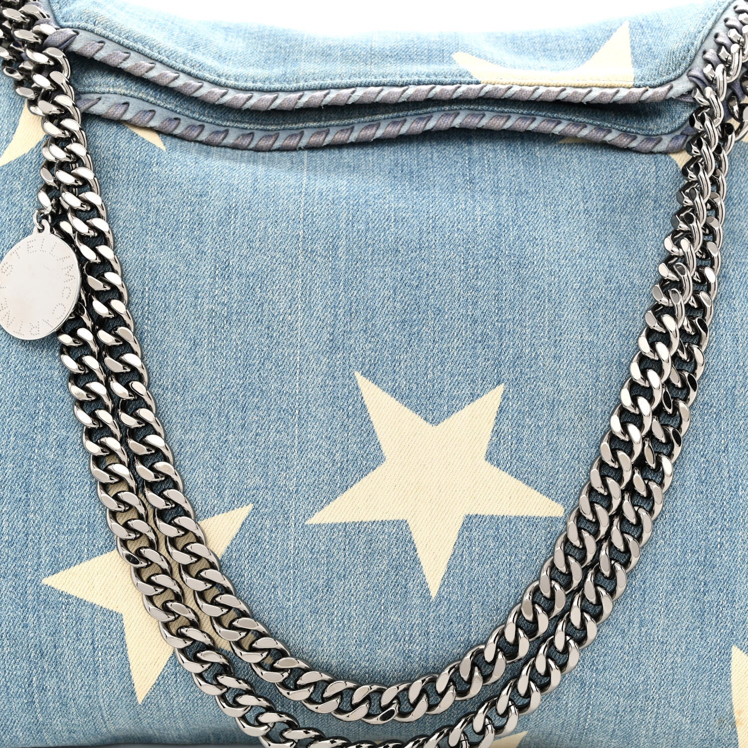 Stella McCartney Denim Star Small Falabella Tote Blue 10 of 13