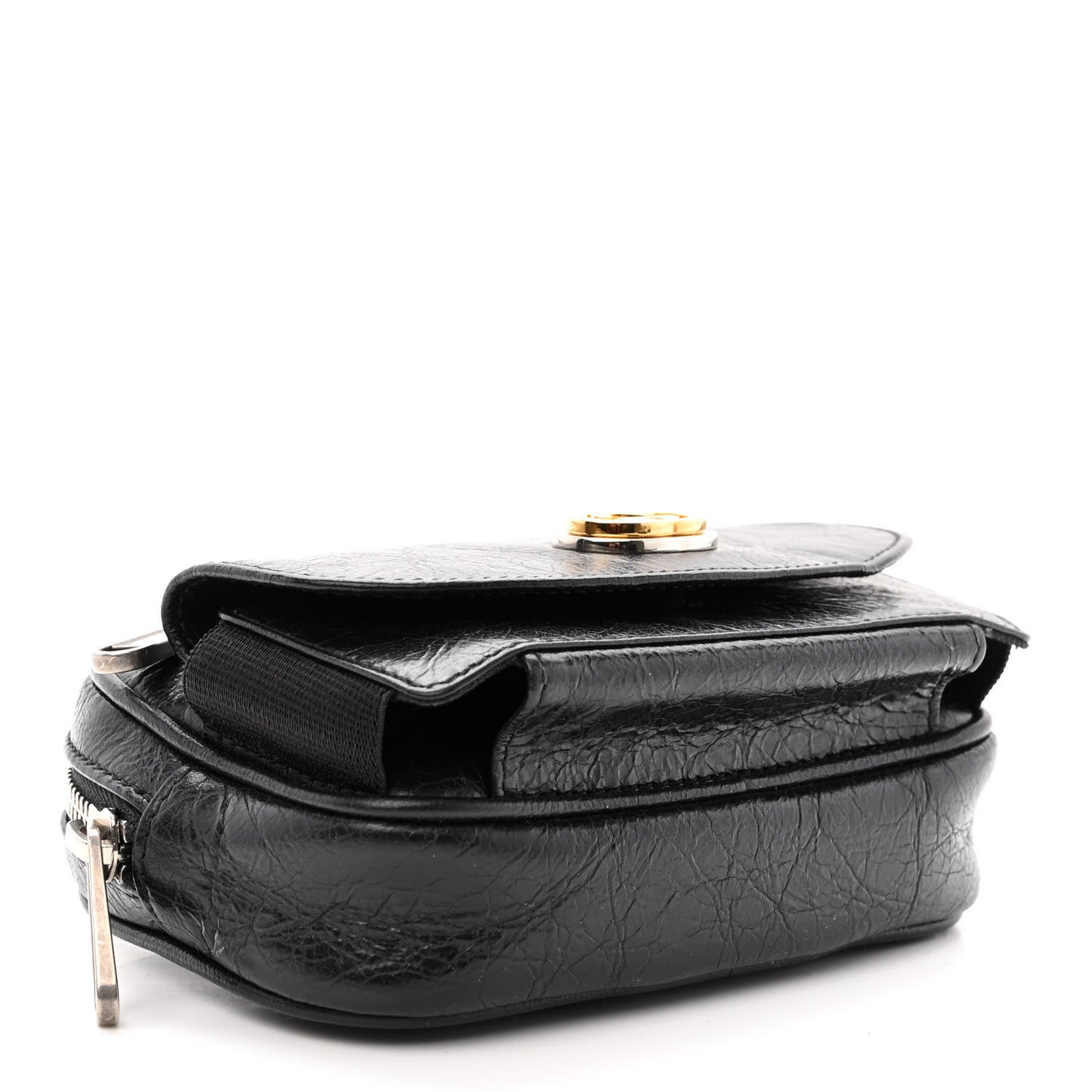 Fluffy Calfskin Mini Morpheus Belt Bag 90 36 Black