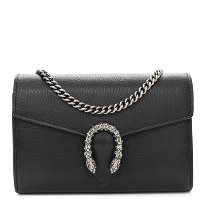 Gucci Calfskin Mini Dionysus Chain Wallet Black 1 of 13