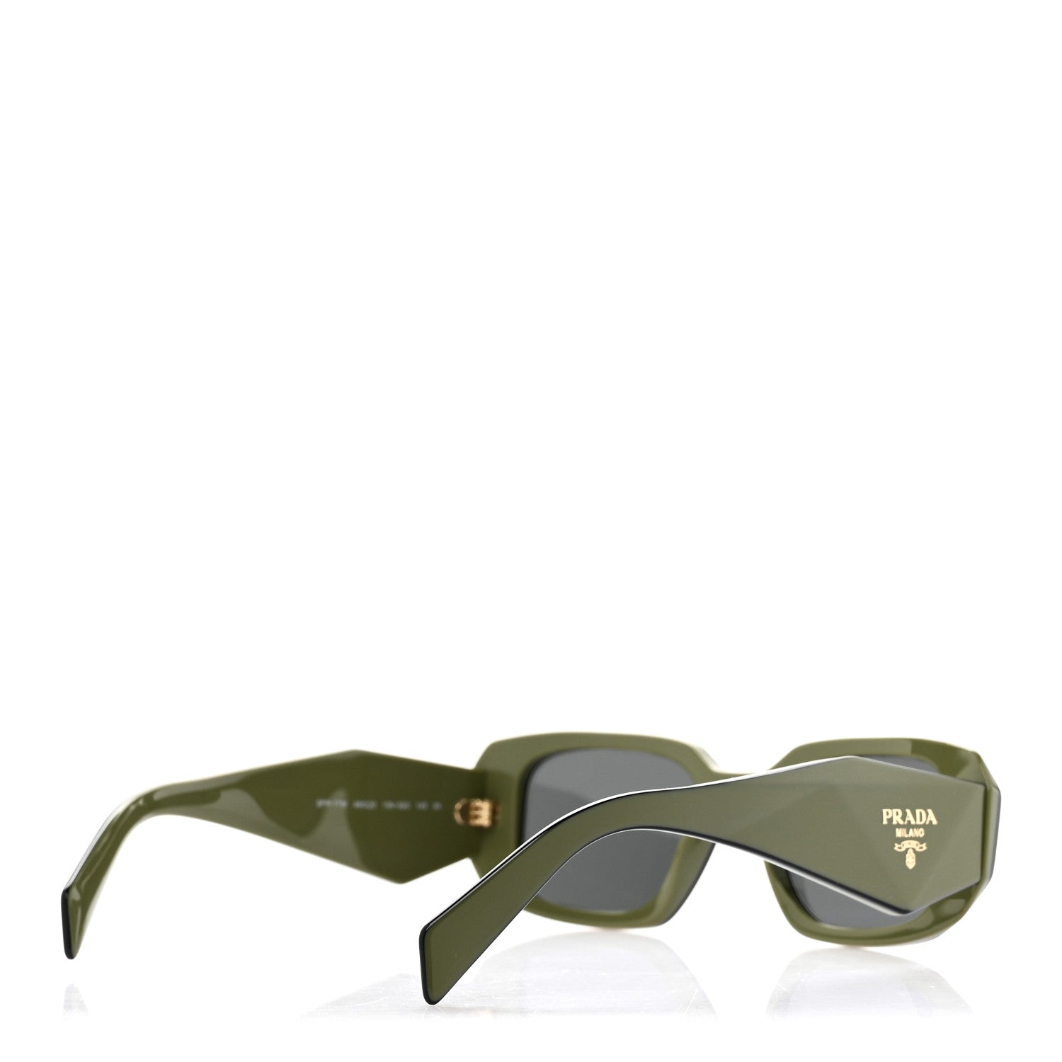 Prada Acetate Symbole Sunglasses SPR 17W Green 4 of 7