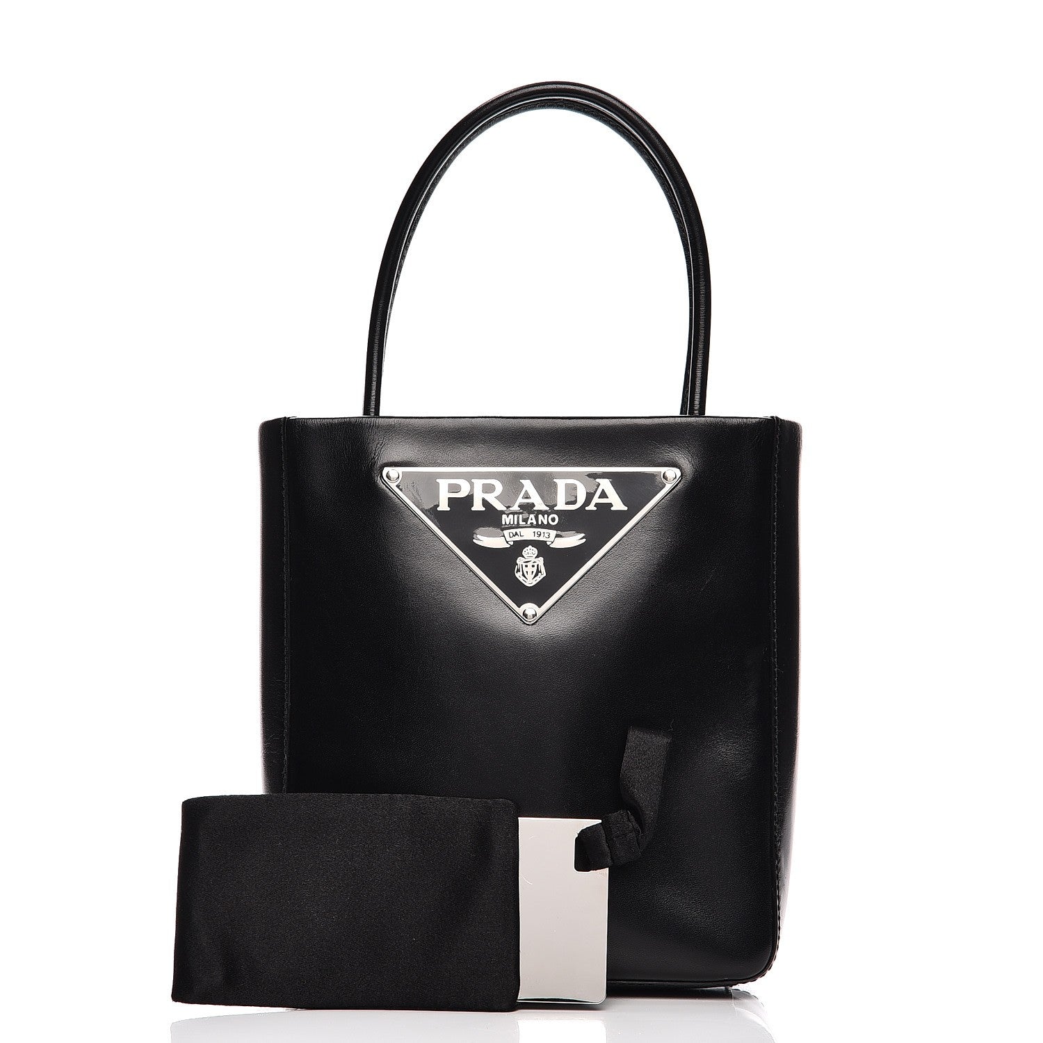 Prada Vitello Box Mini Logo Bag Black 6 of 11