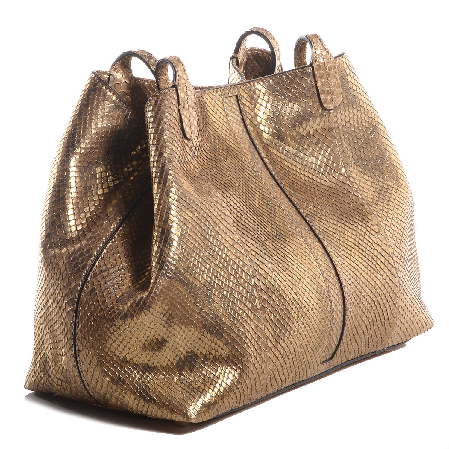 Valentino Garavani Python Va Va Voom Tote Gold 3 of 8