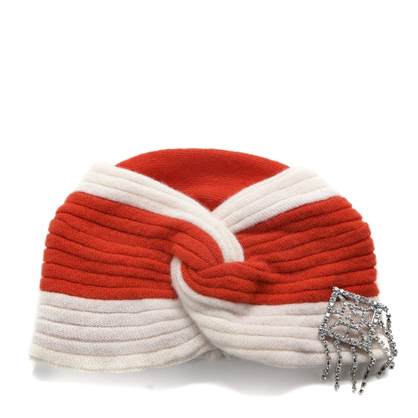 Wool Crystal Joan Headband S Red White