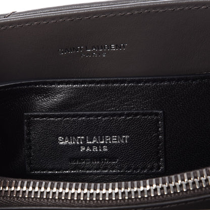 Saint Laurent Calfskin Y Quilted Monogram Small Loulou Chain Satchel Earth 6 of 7